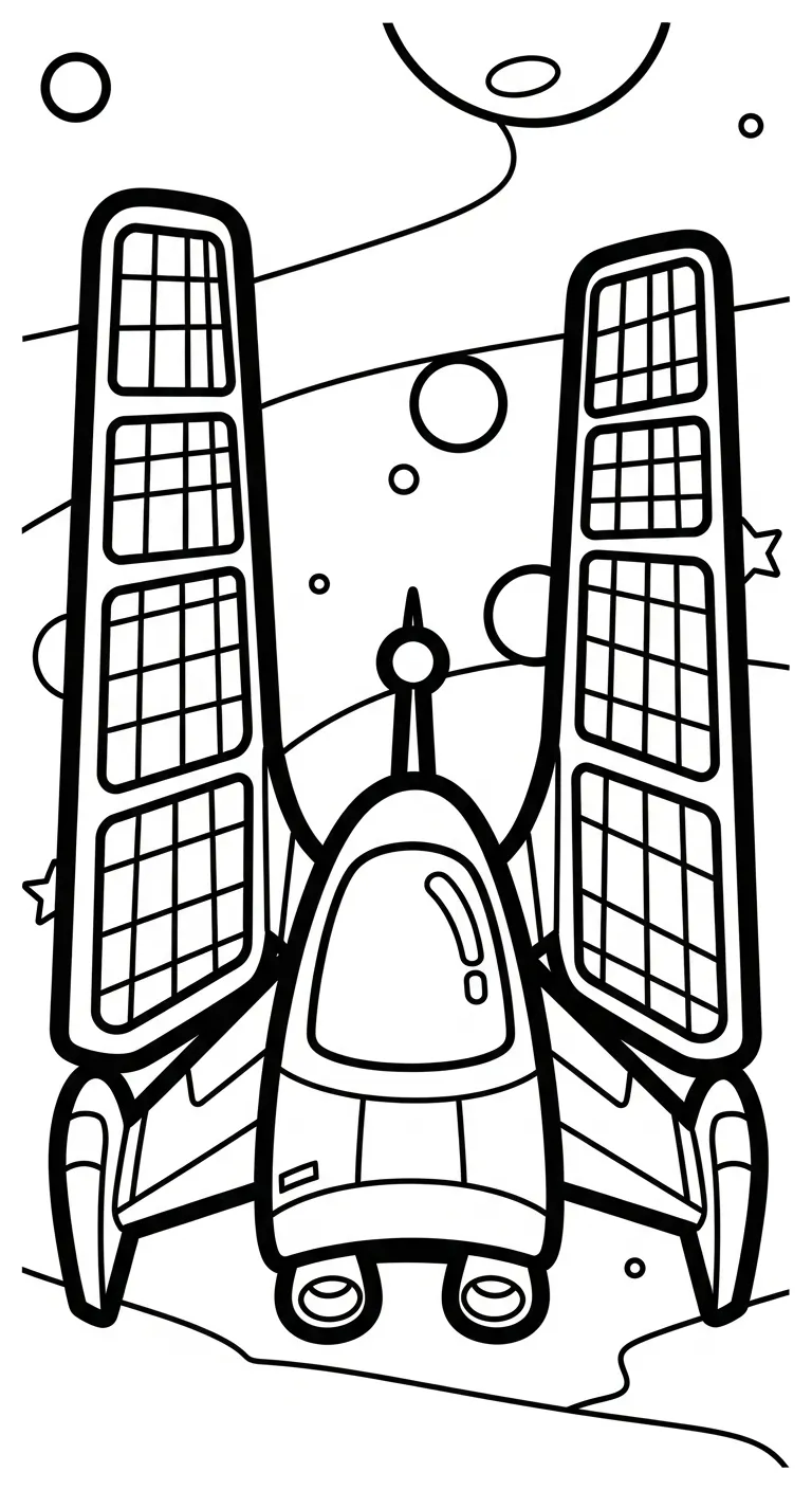 tải tranh tô màu Tranh Tô Màu Tàu Vũ Trụ cho bé