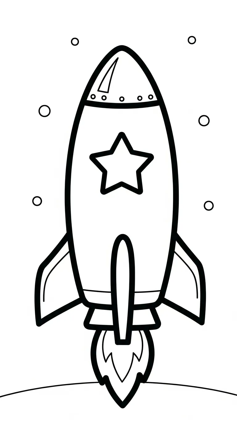 hình tô màu Tranh Tô Màu Tàu Vũ Trụ cho trẻ em