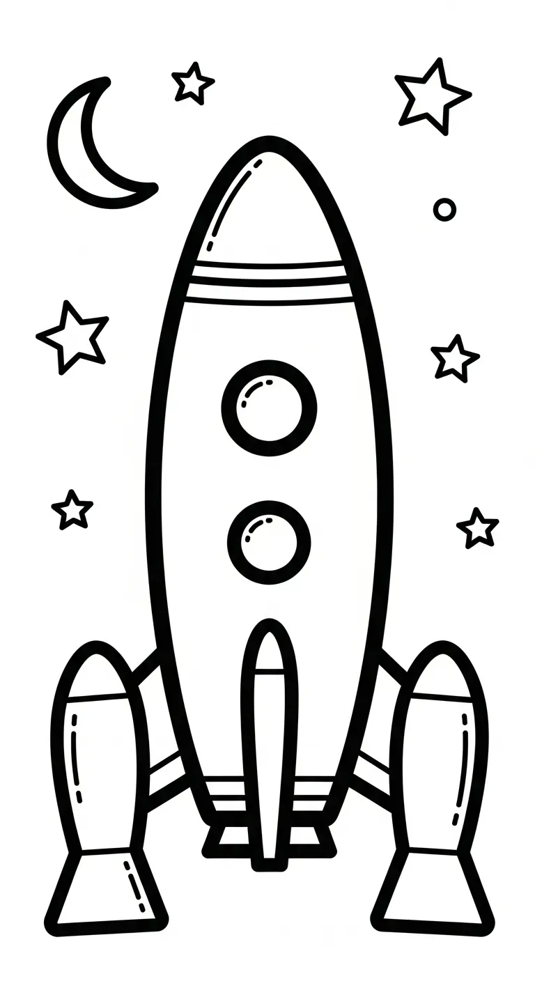 hình tô màu Tranh Tô Màu Tàu Vũ Trụ cho bé 7 tuổi miễn phí