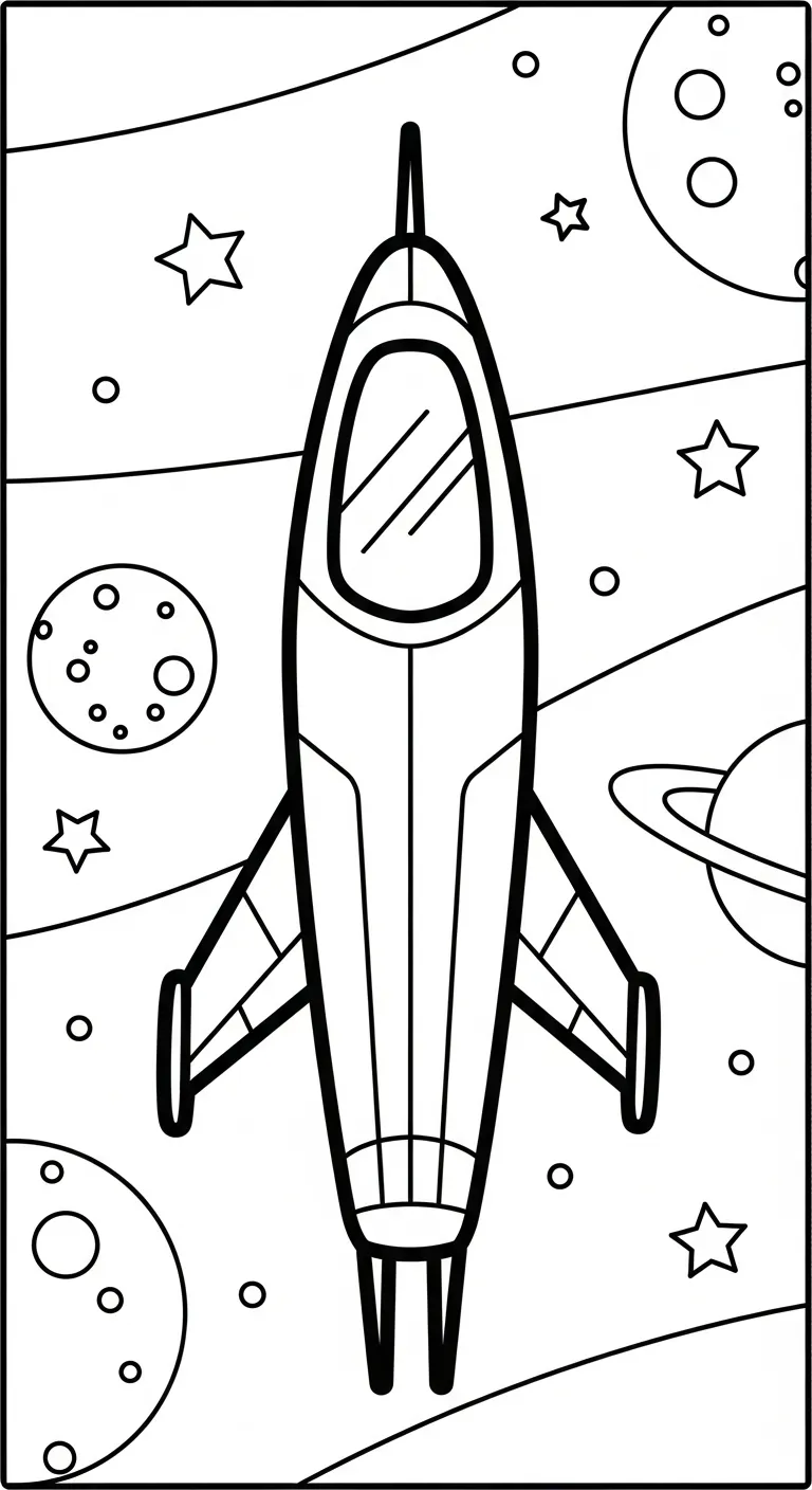 tải tranh tô màu Tranh Tô Màu Tàu Vũ Trụ pdf