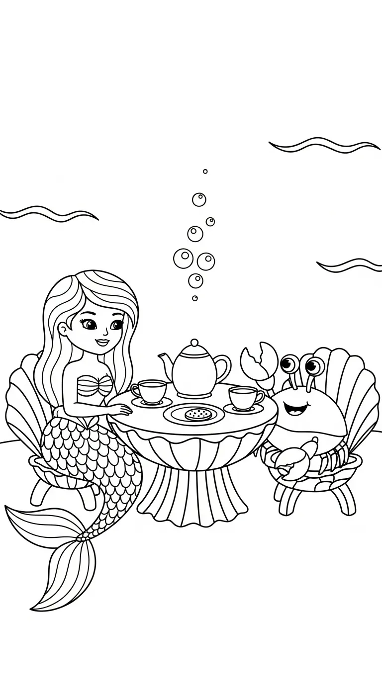 in tranh tô màu Tranh Tô Màu Tiên Cá cho bé 1