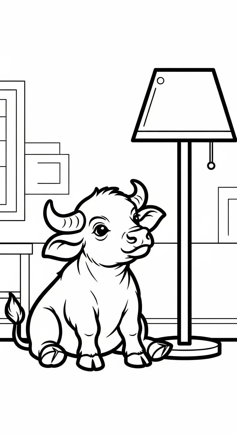 tranh tô màu Tranh Tô Màu Trâu cho bé 8 tuổi miễn phí