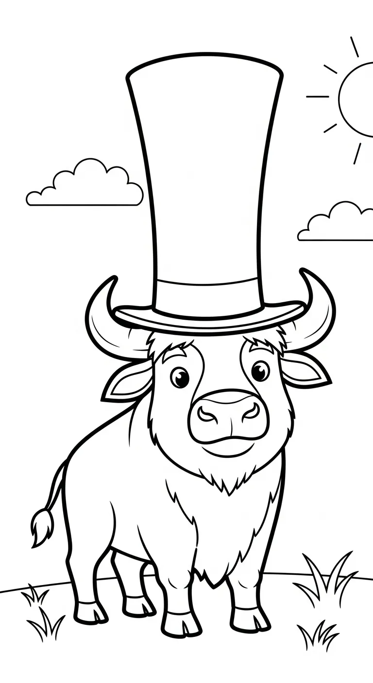 mẫu in hình tô màu Tranh Tô Màu Trâu cho bé