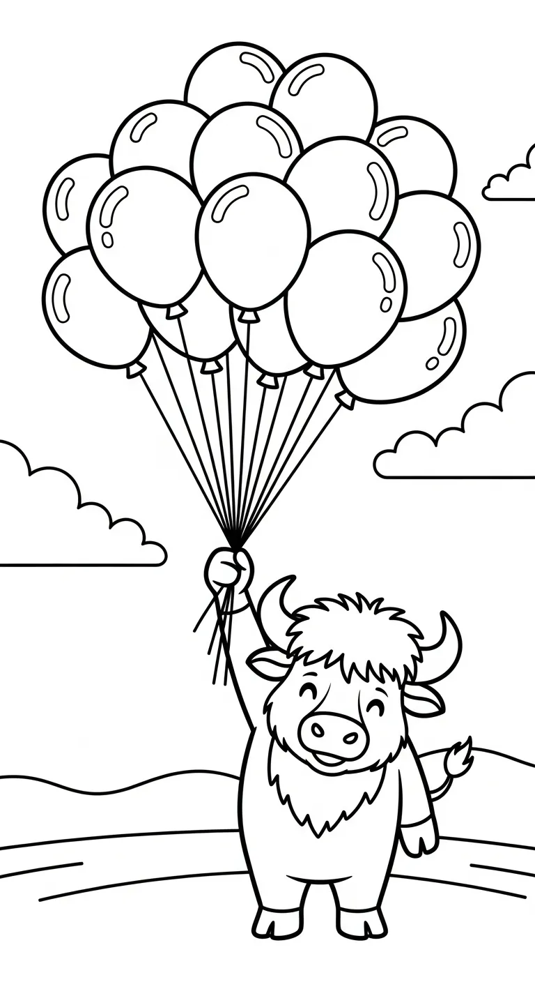 download tranh tô màu Tranh Tô Màu Trâu cho bé