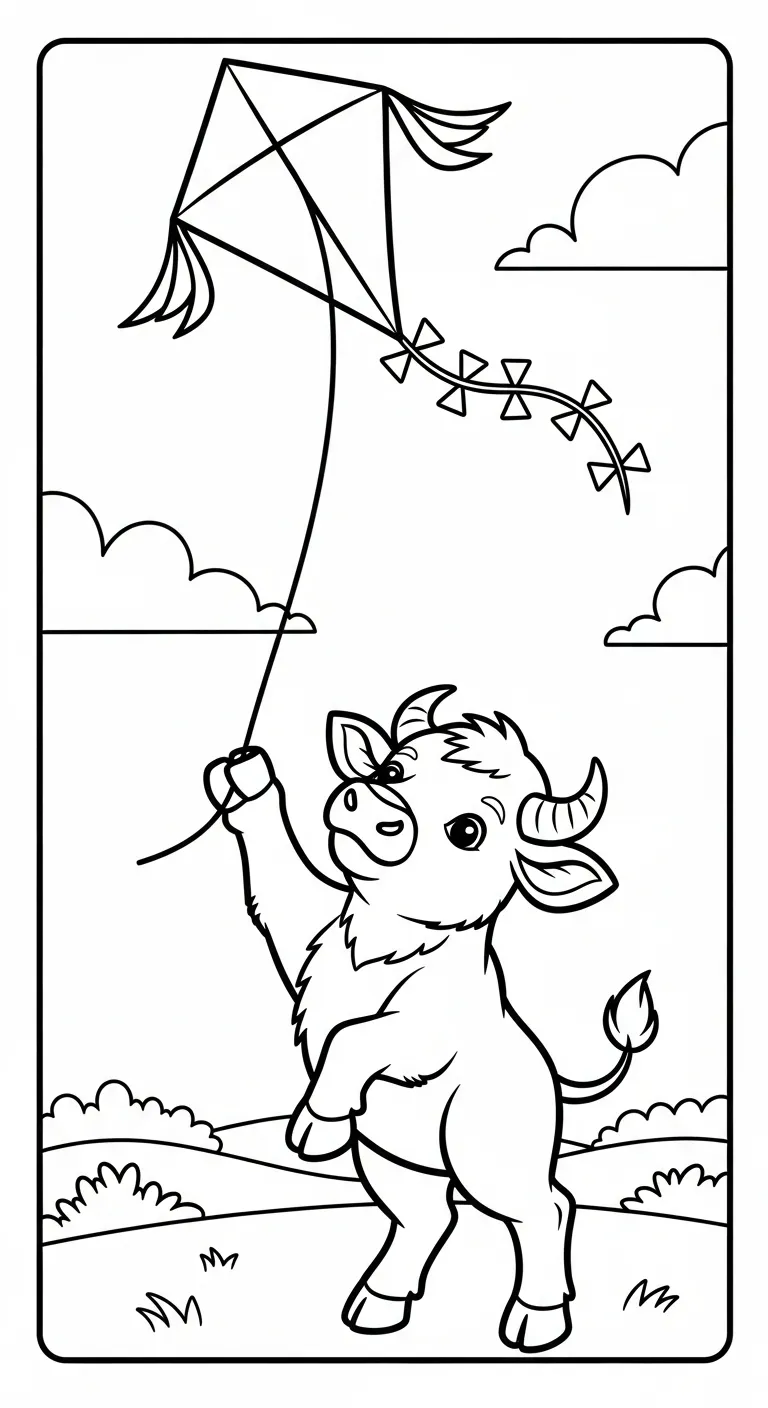 hình tô màu Tranh Tô Màu Trâu cho bé 8 tuổi miễn phí