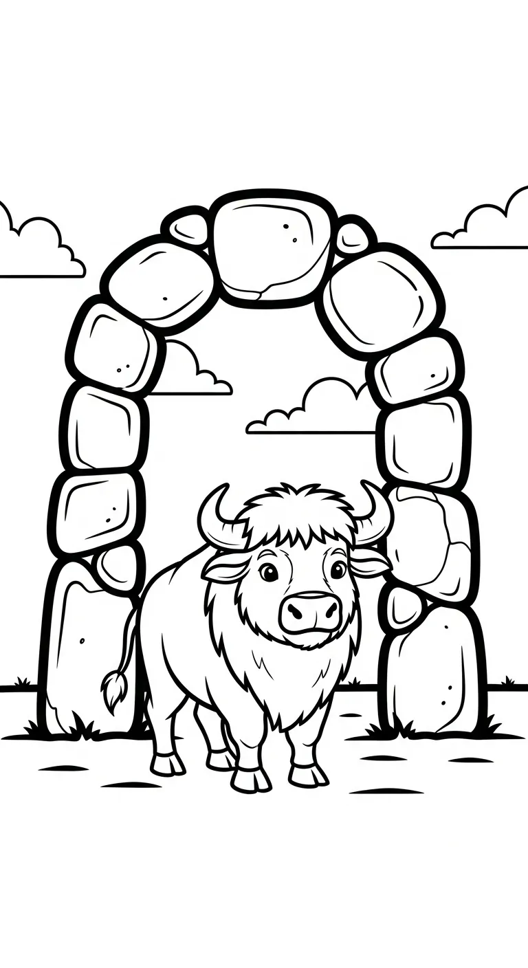 tải tranh tô màu Tranh Tô Màu Trâu cho bé 4 tuổi
