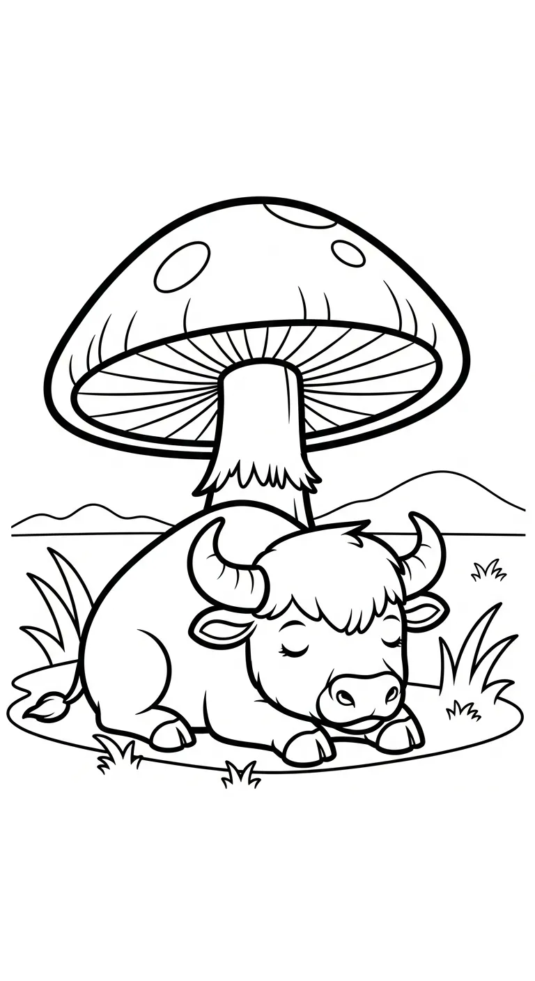 hình tô màu Tranh Tô Màu Trâu cho bé 4 tuổi