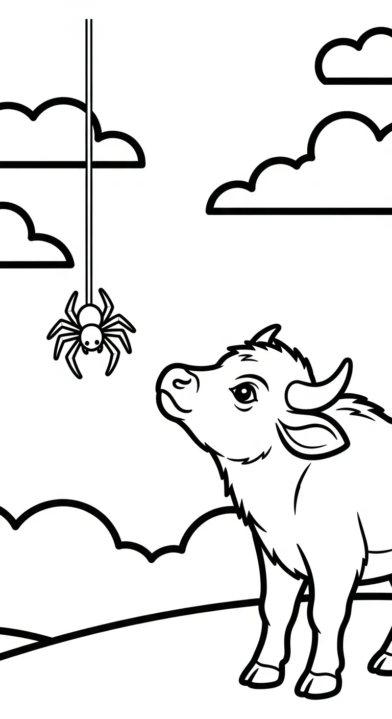 file hình tô màu Tranh Tô Màu Trâu cho bé in