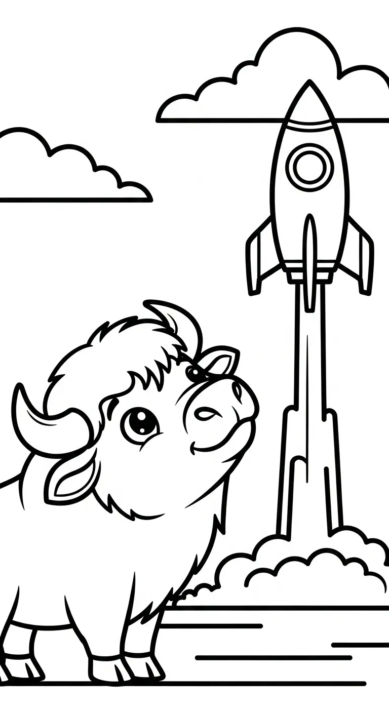 tranh tô màu Tranh Tô Màu Trâu cho bé 1