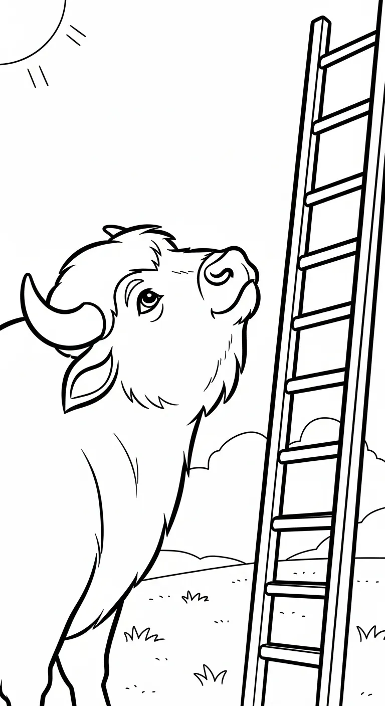 hình tô màu Tranh Tô Màu Trâu cho bé 6 tuổi