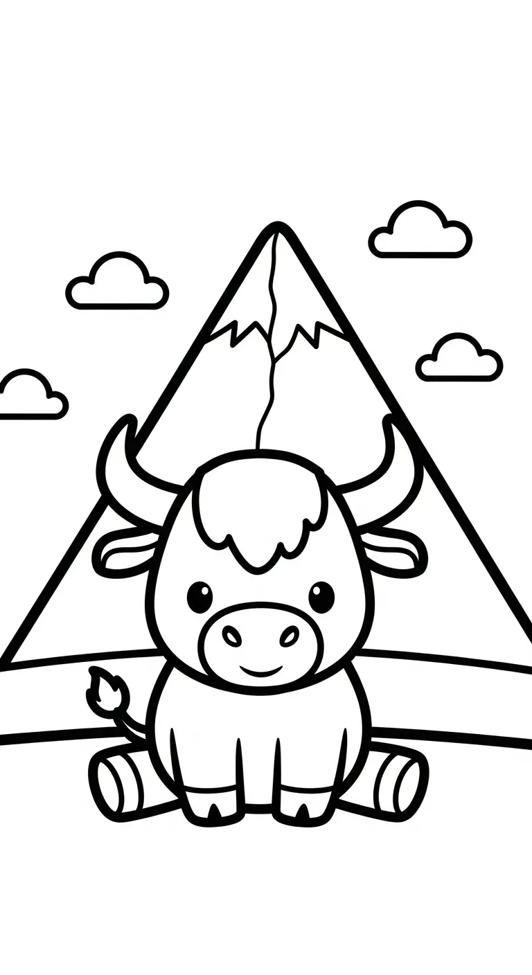 hình tô màu Tranh Tô Màu Trâu cho bé 5 tuổi miễn phí