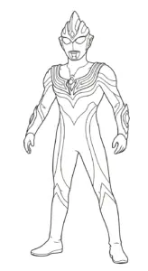 hình tô màu Tranh Tô Màu Ultraman cho bé 8 tuổi