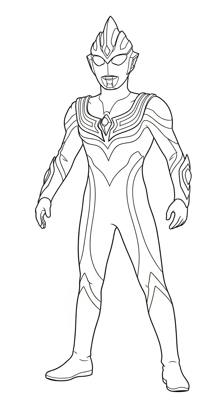 hình tô màu Tranh Tô Màu Ultraman cho bé 8 tuổi