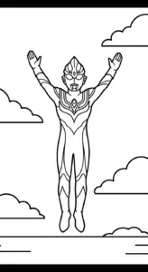 hình tô màu Tranh Tô Màu Ultraman cho bé 3 tuổi