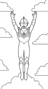 hình tô màu Tranh Tô Màu Ultraman cho bé 6 tuổi