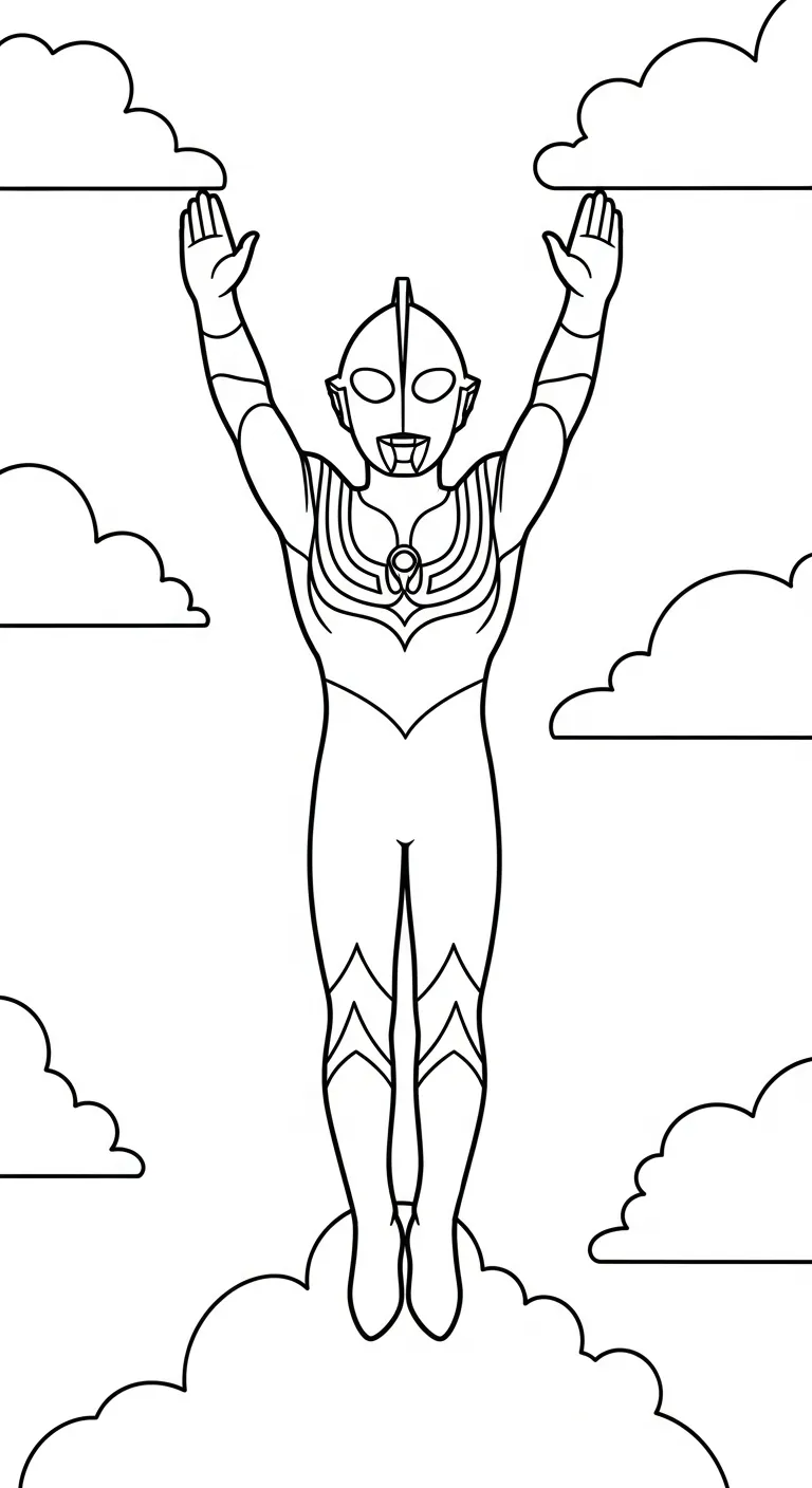 hình tô màu Tranh Tô Màu Ultraman cho bé 6 tuổi
