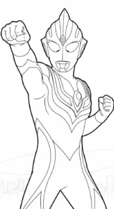 tải tranh tô màu Tranh Tô Màu Ultraman cho bé
