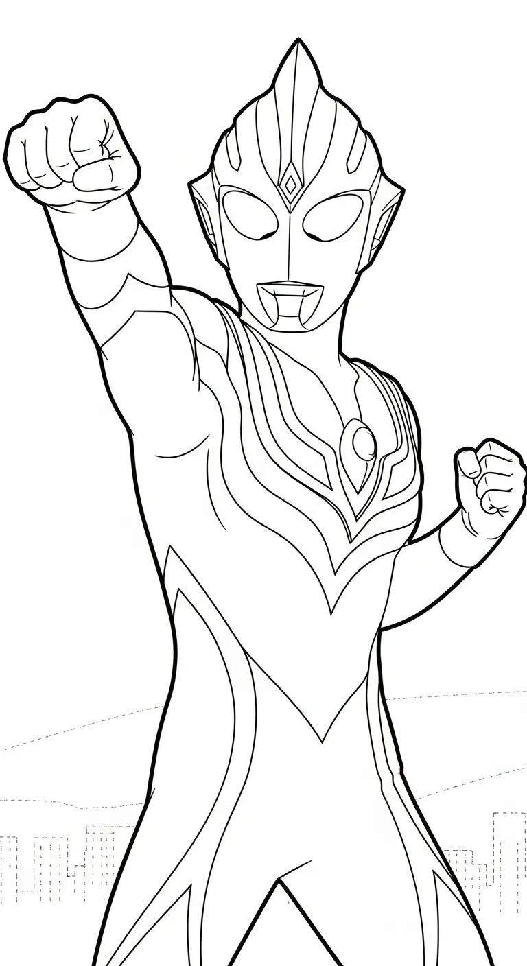 tải tranh tô màu Tranh Tô Màu Ultraman cho bé