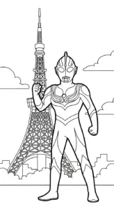 file hình tô màu Tranh Tô Màu Ultraman cho bé 4-5 tuổi