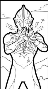 tải tranh tô màu Tranh Tô Màu Ultraman cho bé 7 tuổi
