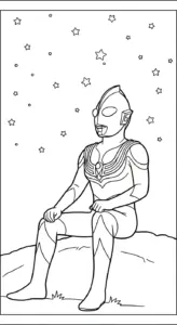 hình tô màu Tranh Tô Màu Ultraman cho bé tải miễn phí