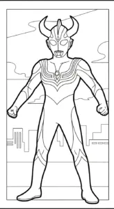 in hình tô màu Tranh Tô Màu Ultraman cho bé 6 tuổi