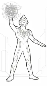in tranh tô màu Tranh Tô Màu Ultraman cho bé 7 tuổi