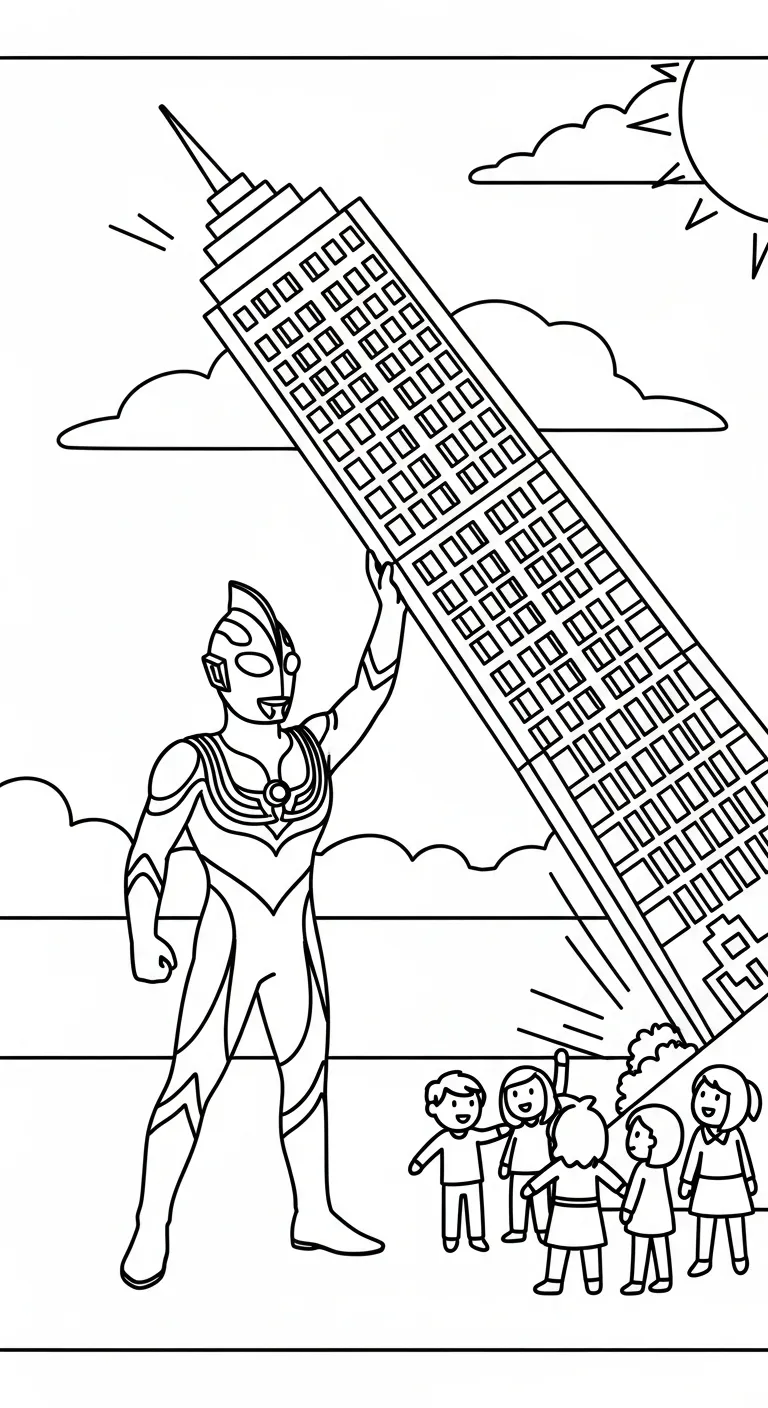 in tranh tô màu Tranh Tô Màu Ultraman cho bé 7 tuổi 1