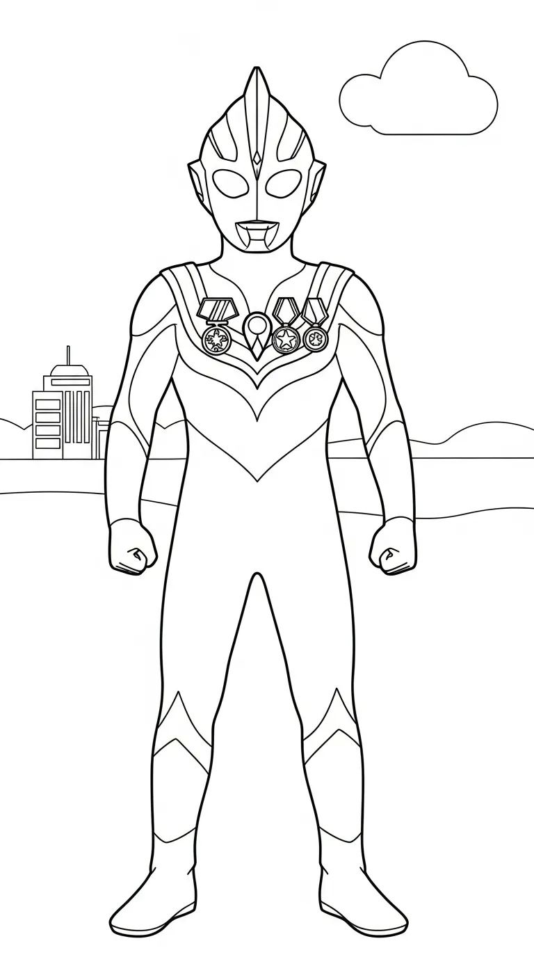 download tranh tô màu Tranh Tô Màu Ultraman cho bé