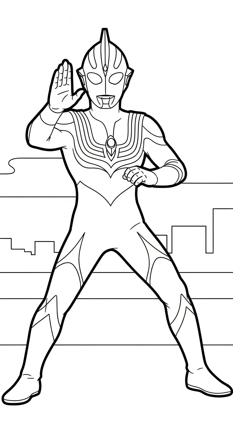 tải hình tô màu Tranh Tô Màu Ultraman cho bé 5 tuổi