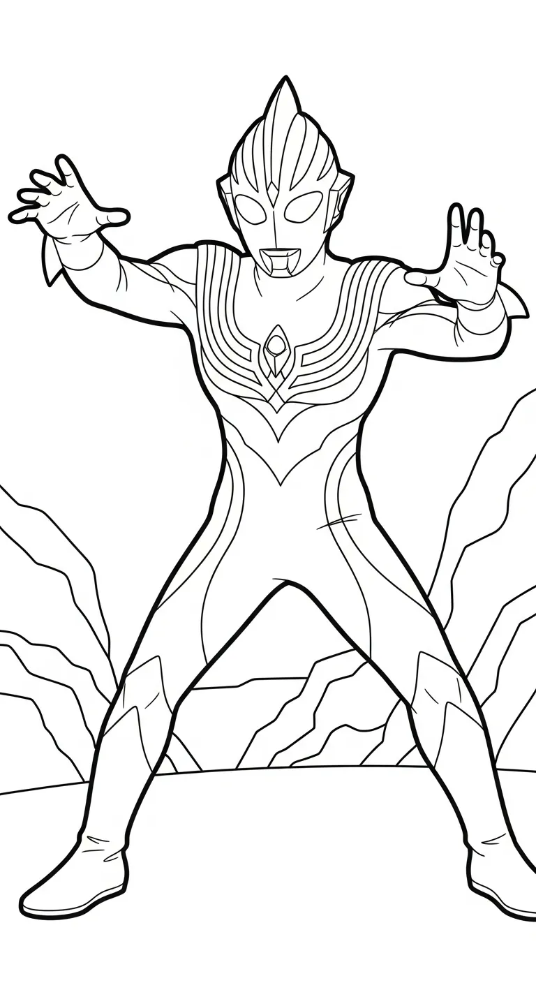 in tranh tô màu Tranh Tô Màu Ultraman cho bé 3 tuổi 2