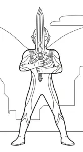 hình tô màu Tranh Tô Màu Ultraman cho bé 7 tuổi