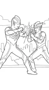 in hình tô màu Tranh Tô Màu Ultraman khổ A4