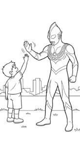 tranh tô màu Tranh Tô Màu Ultraman in ngay