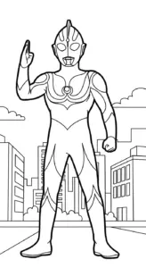 mẫu tranh tô màu Tranh Tô Màu Ultraman cho bé