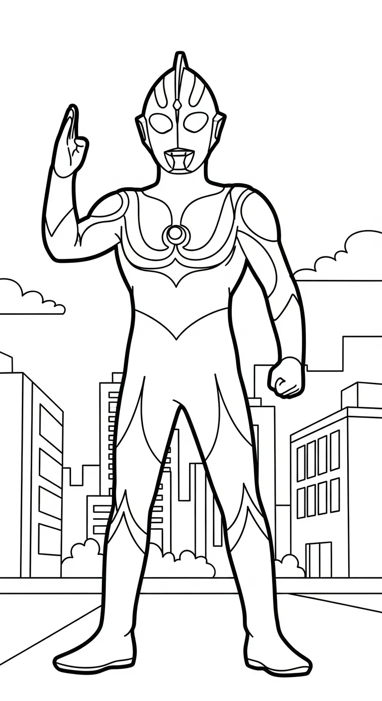 mẫu tranh tô màu Tranh Tô Màu Ultraman cho bé