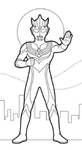 tải tranh tô màu Tranh Tô Màu Ultraman cho bé 6 tuổi