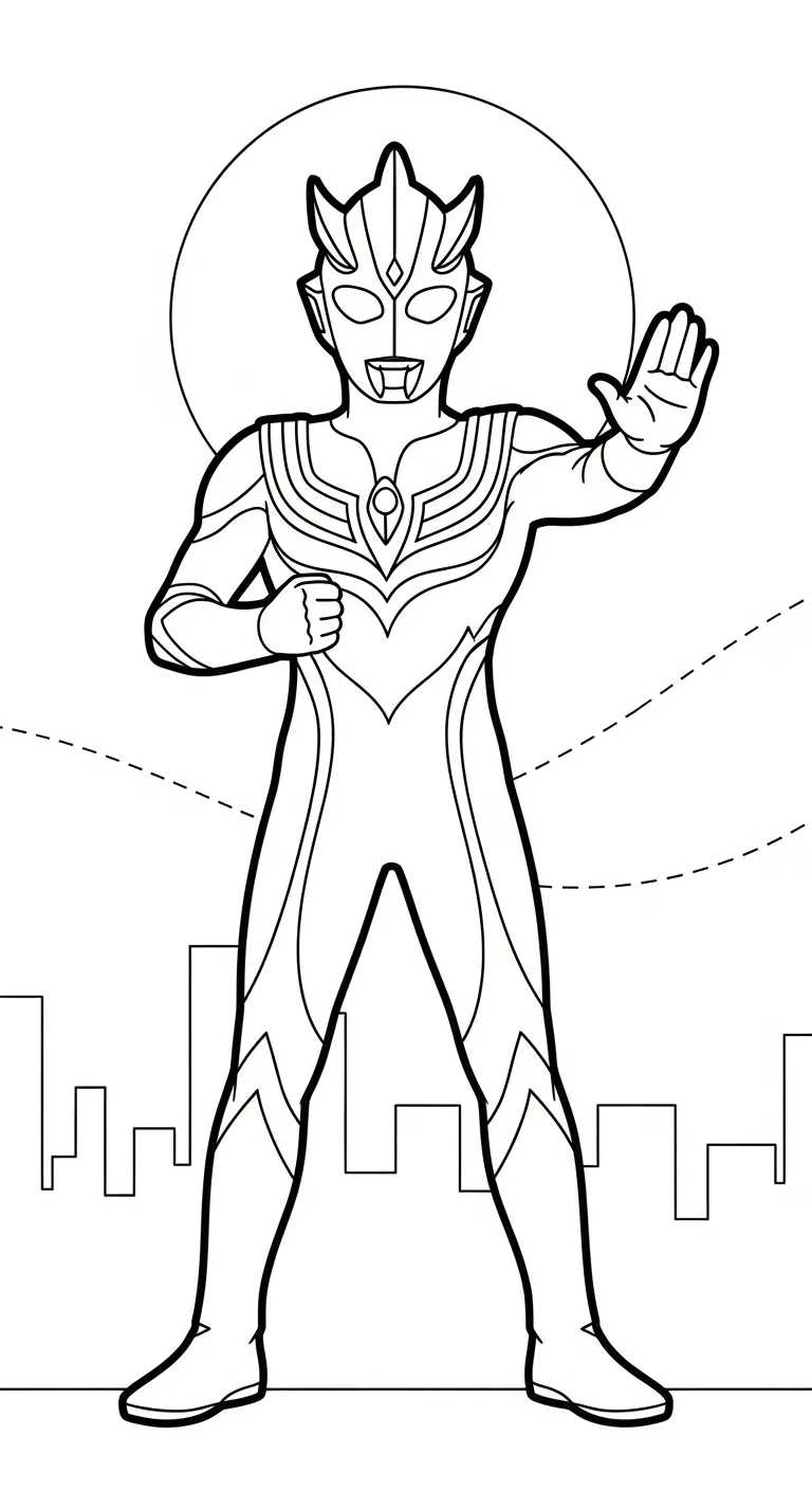 tải tranh tô màu Tranh Tô Màu Ultraman cho bé 6 tuổi