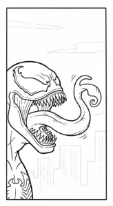 hình tô màu Tranh Tô Màu Venom cho bé 3 tuổi
