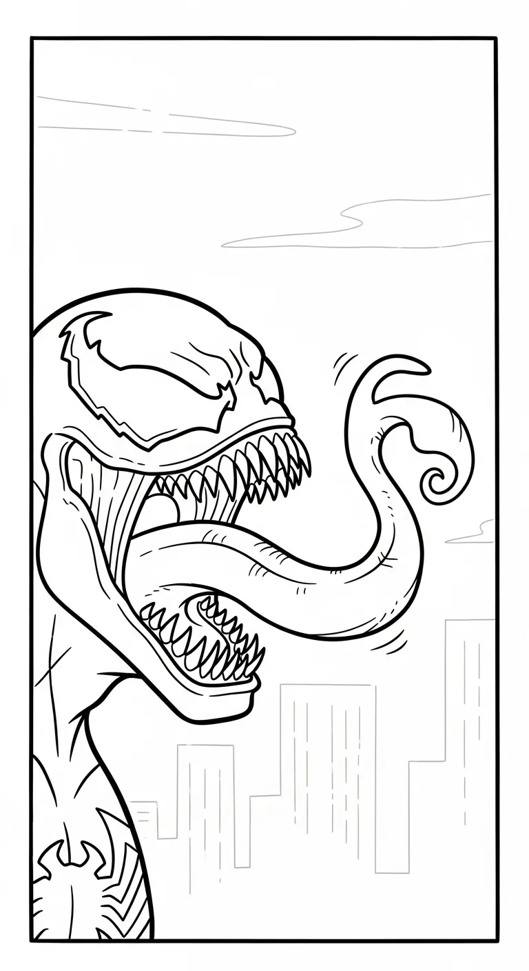 hình tô màu Tranh Tô Màu Venom cho bé 3 tuổi