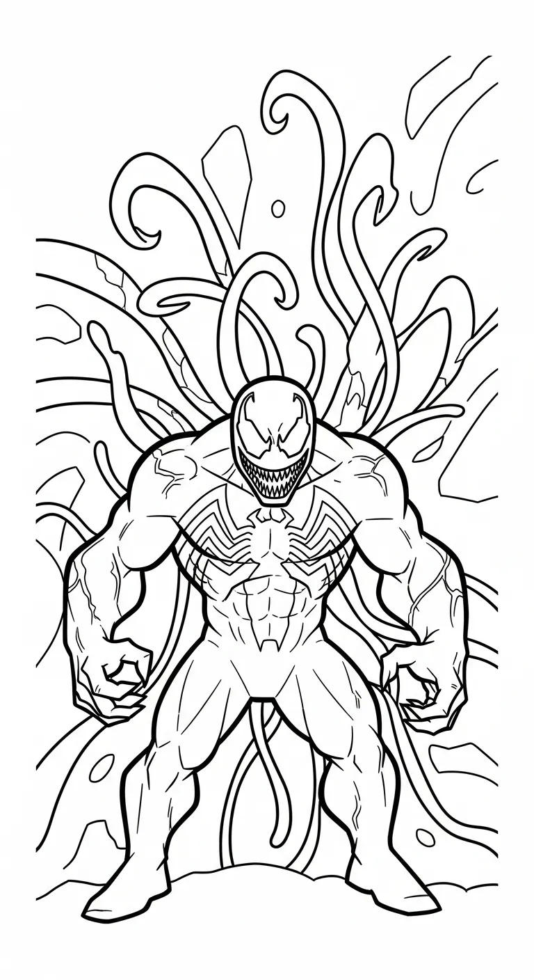 download tranh tô màu Tranh Tô Màu Venom miễn phí