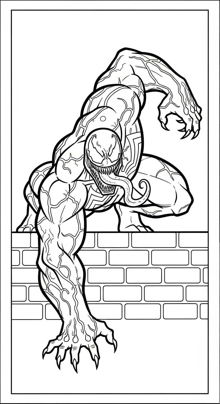 tranh tô màu Tranh Tô Màu Venom rõ nét