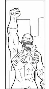 tranh tô màu Tranh Tô Màu Venom cho bé tải miễn phí