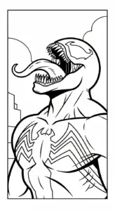 in tranh tô màu Tranh Tô Màu Venom cho bé 3 tuổi
