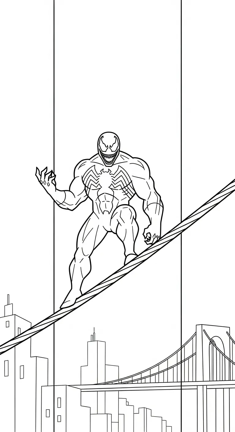 tranh tô màu Tranh Tô Màu Venom in ngay