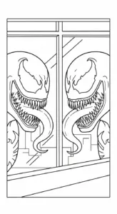 tải hình tô màu Tranh Tô Màu Venom cho bé 4 tuổi
