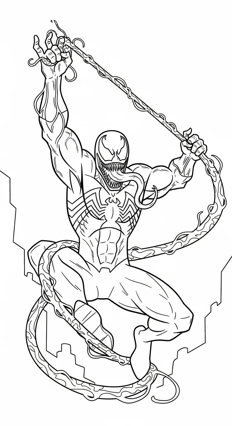 hình tô màu Tranh Tô Màu Venom cho bé 3 tuổi 1