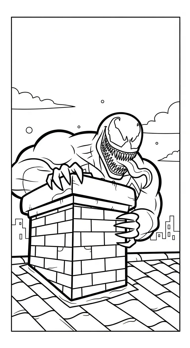 in hình tô màu Tranh Tô Màu Venom cho bé 4 tuổi