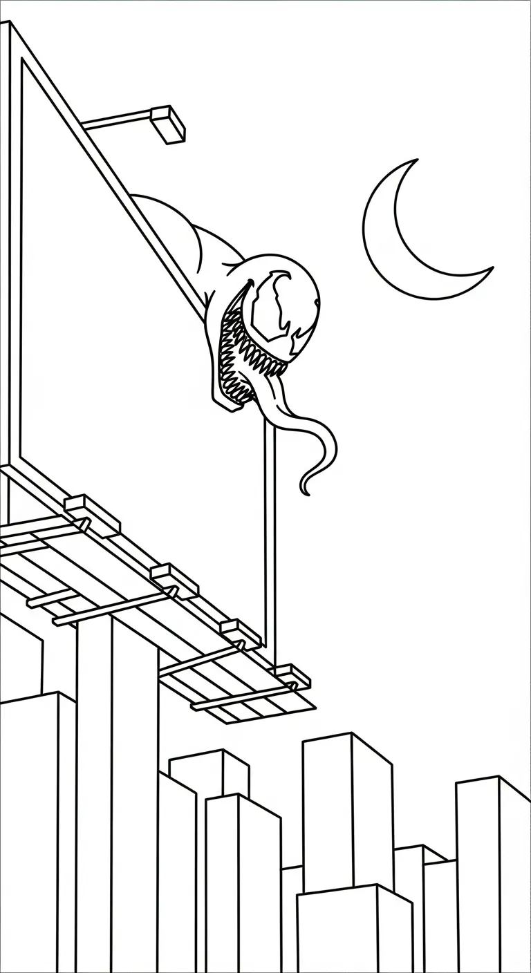 hình tô màu Tranh Tô Màu Venom cho bé 4 tuổi