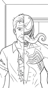 tải hình tô màu Tranh Tô Màu Venom cho bé 5 tuổi